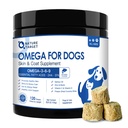 NATURĂ ŢINTĂ Omega 3 Ulei de peşte pentru câini, ulei de somon pentru piele & Coat Supliment cu EPA & DHA acizi graşi - Dog Mâncărime & Alergie Ajutor, Anti Shedding, Hot Spots Tratament - Hip & Suport comun - 120ct
