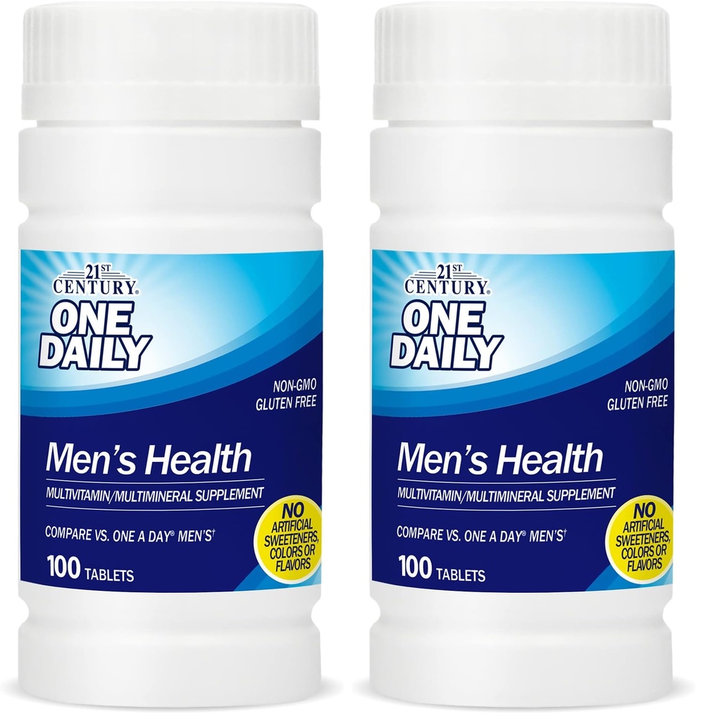 21st Century One Daily Men's Health Tablets, 100 Count (Pachet de 2)