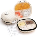 Zannaki Pill Case portabile mici săptămânal de călătorie Pilula Organizator, Drăguț dovezi de umiditate Pastile de cutie pentru pungi de buzunar, Daily Mini Pocket Pharmacy Medicine Container pentru vitamina, ulei de pește, supliment