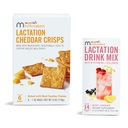 Munchkin® Milkmakers® Alaptarea Mix de băuturi Suplimentul cu B Vitamina & Milk Thistle, 14 Conte şi Alăptarea Cheddar Crips pentru mame alaptate cu ovăz şi inul, 6 Conte