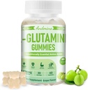 L-Glutamine Gumries 1000 mg, cu Trehalose, L Glutamina Supplement Supplement Support Intestinal, Boost Immune & Muscle Health, pentru adulți și copii, non-GMO, Vegan, Gluten gratuit, Aroma de struguri, 60