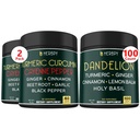 Bundle 7in1 Curcumin Turmeric & 6in1 Suplimentul Dandelion - Suport inima, Digestion Health and Immune System