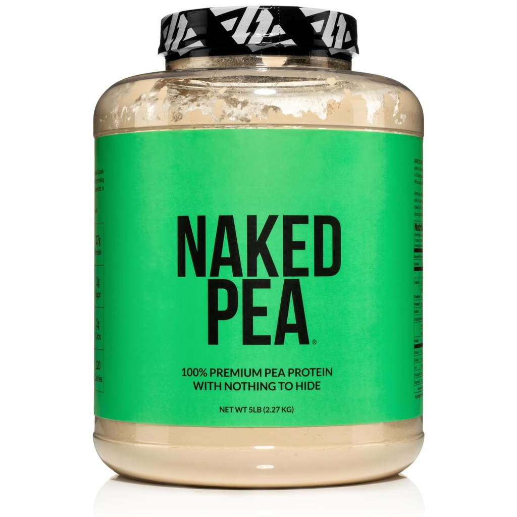 NAKED Pea - 5LB 100% Pudră de proteine de mazăre de la Fermele din America de Nord - Proteină de Pea Izolat nearomatizată - Pulbere de proteine vegetale, Ușor de săpat - 76 Serviri