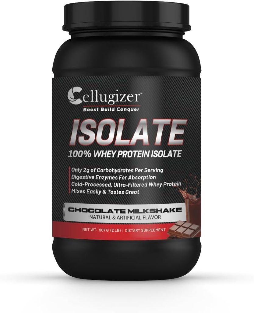 100% Whey Izolat 2lb, Ciocolata I 25g Proteina, Digesting rapid I 0g Zahăr, Carb scăzut