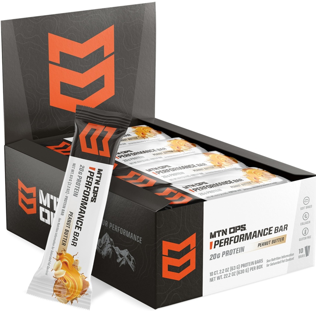 MTN OPS Unt de arahide Bliss Proteine Baruri, Proteină mare cu Whey Izolat & Whey Concentrat și Colagen, Zahăr scăzut, Gluten gratuit, 10 Conte