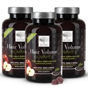 NOW NORDIC Volumul parului Gummies, 2500 mcg Biotina, Daily Vitamine de par Supliment pentru a sprijini pielea parului si unghii, Vegan, 60 Conte (Pachet de 3)