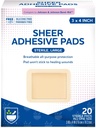 Rite Aid Bandaje adezive cu Pad sterlină non stick, 3" x 4" - 20 Conte 