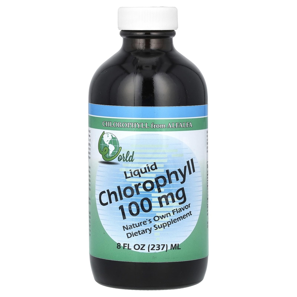 World Organic - Clorofill lichid 100mg, 8 oz lichid