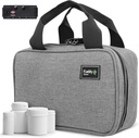 Kaddy Secure Pill Organizator Box, depozitare pentru sticle de medicamente sau suplimente; Toaleta; Călătorie sau acasă, TSA aprobat Lock (Grey)