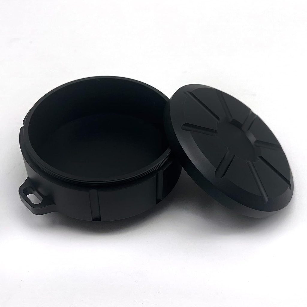 Cutie de pastile de călătorie Aliaj aluminiu cutie de vitamine mici impermeabile Pilulă de călătorie Organizator pastile Dispenser Supliment Holder pentru pastile/Vitamin / ulei de pește (Negru)