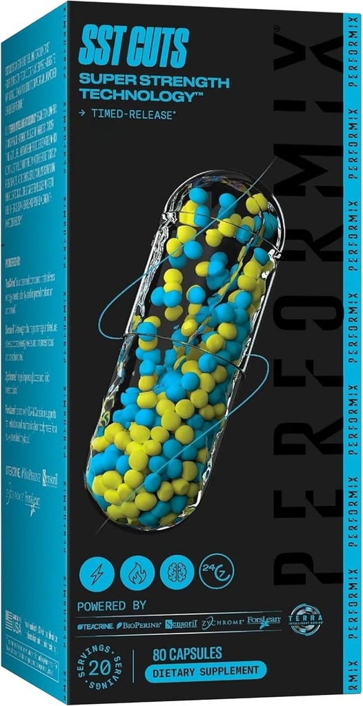 PERFORMIX SST taie Super Putere Tehnologie - Energie, Focus & Mood - Nootrop, Cafeina, Zycrome & Teacre - Pre Workout Supliment pentru bărbaţi şi femei - 80 Serviri