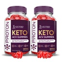 Laboratoare justificate (2 ambalaj Proteină Proton Keto ACV Gummies Advanced Formula 1000MG Proton Boost Formulat cu Pudră de sfeclă de rodie B12 Vegan Non OMG 120 Gummys