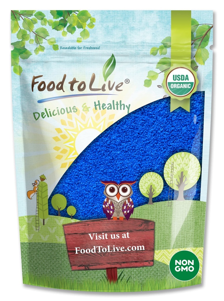 Alimente pentru a trăi albastru organic Spirulina pulbere, 2 Ounces 