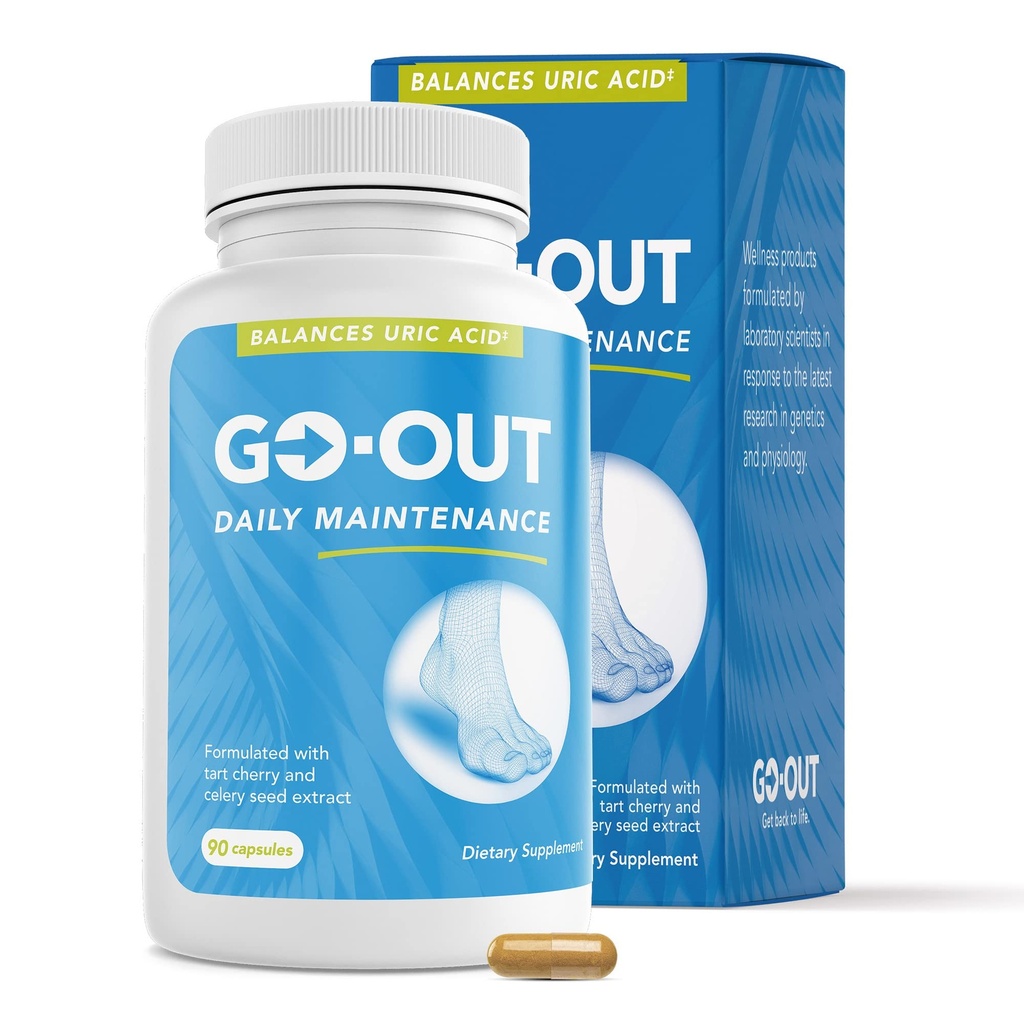 Du-te de întreținere zilnică - Suport acid uric natural cu cireșe tartă, semințe de telina, și Turmeric - Vegan, non-GMO, Gluten-gratuit supliment pentru comfort comun și sănătos rinichi Funcție 90 capsule