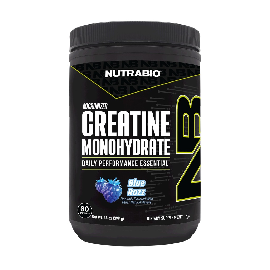 NutraBio Pure Micronized Creatin Monohidrat pulbere Supliment, Blue Razz (300 g) - Suporturi Bulk musculare energie, recuperare, și puterea - HPLC testate Creatin pulbere Supliment pentru bărbați și femei