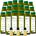 Suc de telina curata de Fountain brut, toate naturale crude, suc rece presat, Dimineata Detoxifiere curata, 30 Sticle 12oz, 5 Bonus Ginger Shots