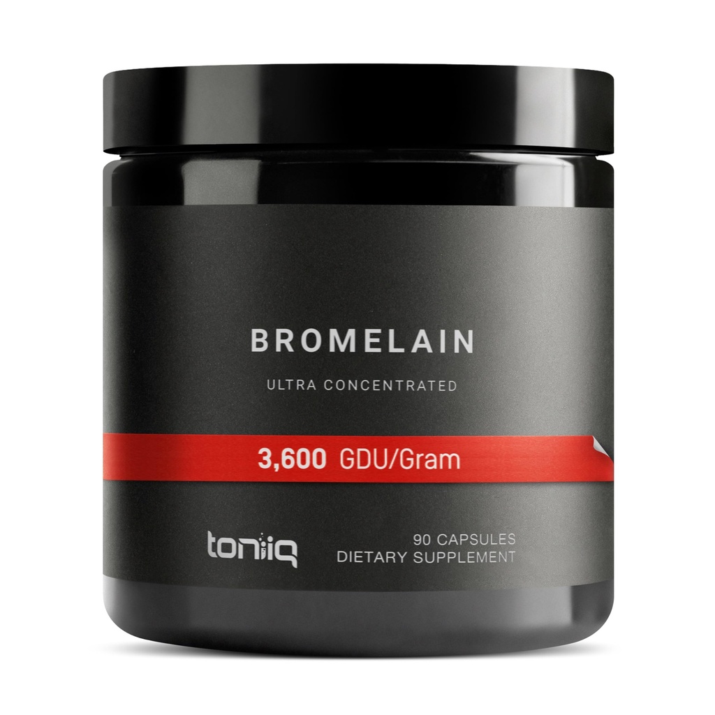 Ultra High Putere Bromelain 1000mg - 3600 GDU/Gram - Foarte concentrat și Biodisponibil - Formula testată în partea a treia - 90 Capsule vegetariene - 45 Serviri per container - Suplimentul bromelain