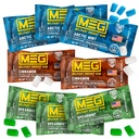 MEG - Guma de energie militara de 100 mg de cafeina per bucata + cresterea energiei + cresterea performantei fizice + mai multe arome de menta arctica , Spearmint, & Cinnamon + 8 Packs (40 conte)