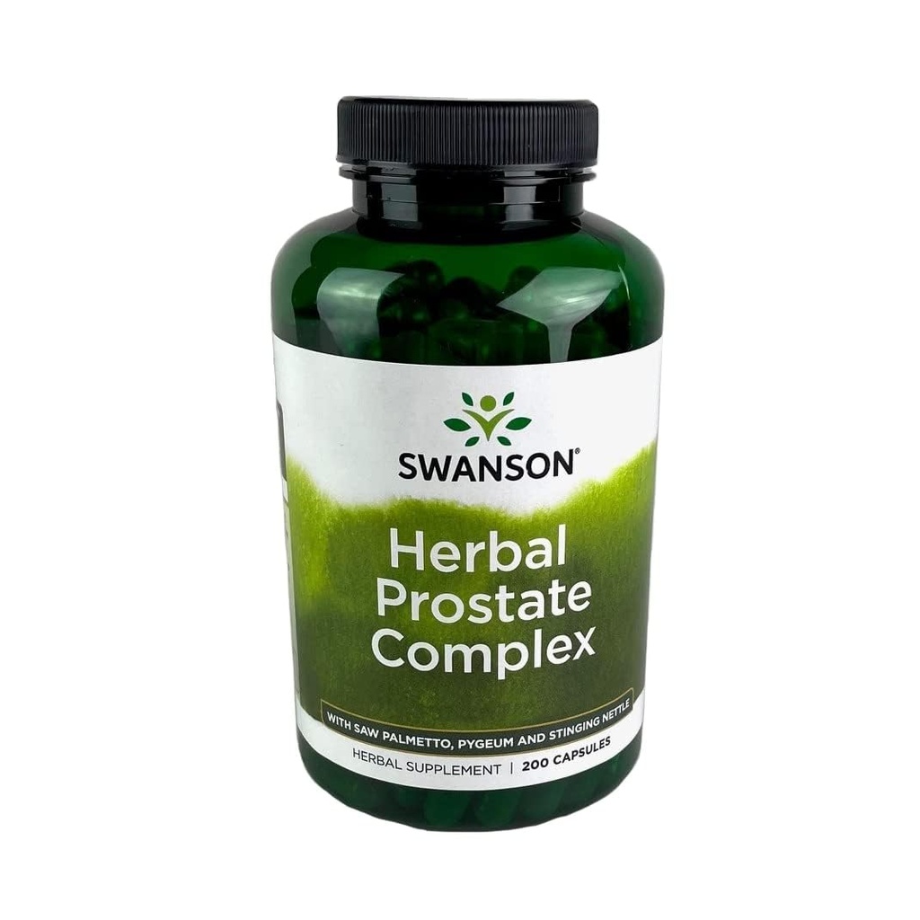 Complexul Swanson Herbal Prostate - Suplimentul pentru bărbaţi - Caracteristici Pygeum, Saw Palmetto & Stinging Nettle - (200 Capsule)