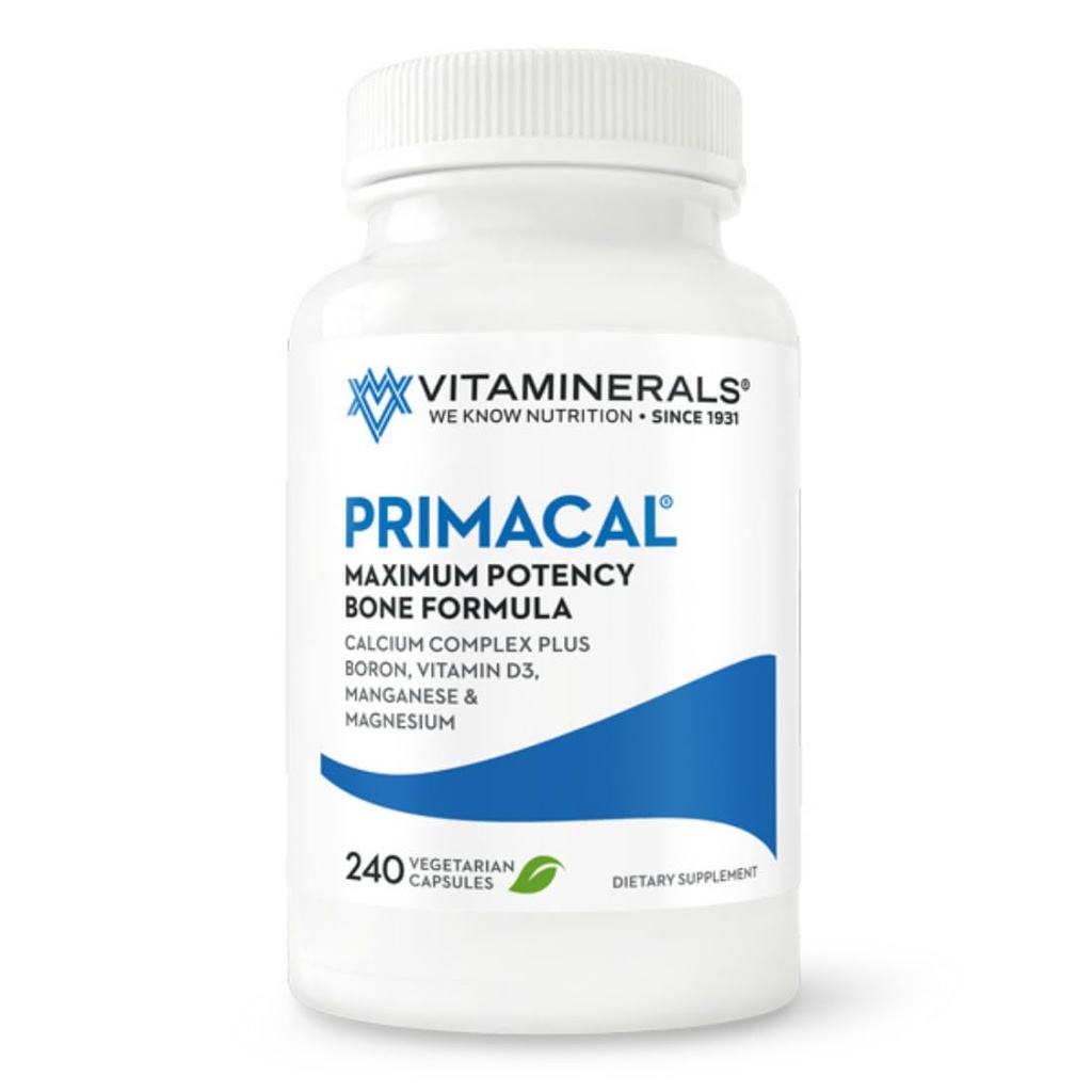 VITAMINERALS 95 Primacal® Bone Support Calciu de potenţă maximă, Magneziu pentru pierderea oaselor (240)
