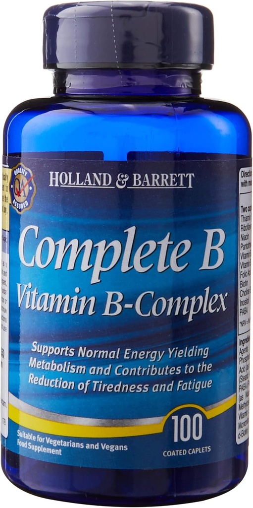 Complet B Vitamina B- Complex 100 uşor de înghiţit caplete acoperite