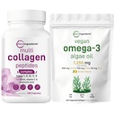 Micro Ingrediente Multi Colagen Complex & Vegan Omega 3 Algae Suplimentul de ulei Bundle 2 Pachet 