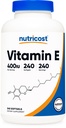 Nutricost Vitamina E 400 UI, 240 capsule Softgel - Gluten Free, Non-GMO
