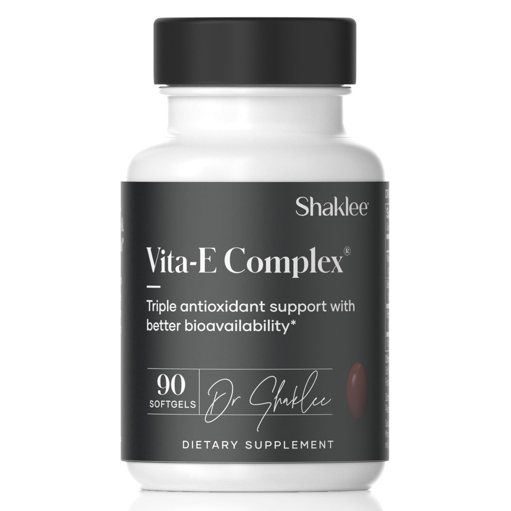 Shaklee - Vitamina E - Susţine inima, creierul şi sănătatea prostată - Avarii neutralizante cauzate de gratuit Radicale Vita-E® 400 UI comprimate cu seleniu şi extract de seminţe de struguri - 90 Softgels