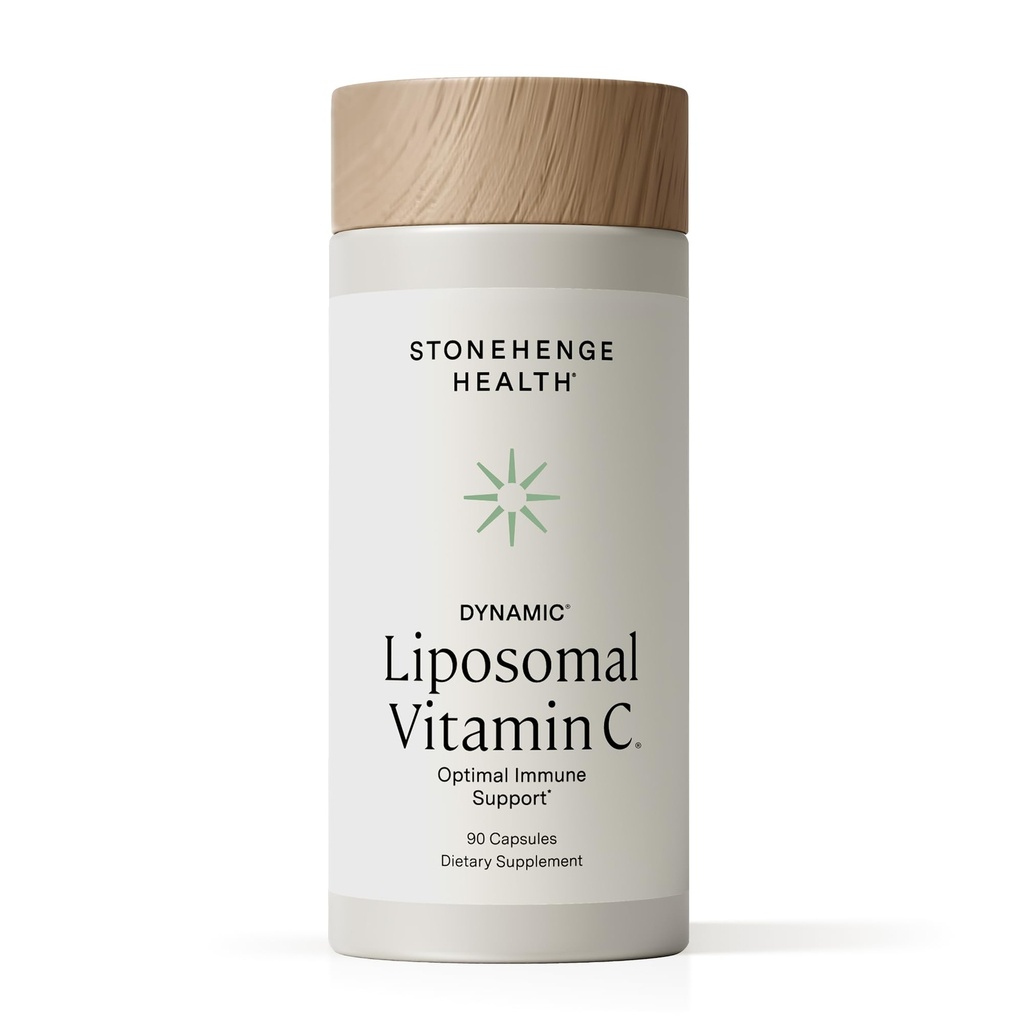 Stonehenge Health Dynamic Liposomal Vitamina C 1500mg - 90 Capsule - Formula avansată - Fosfolipide provenite de la floarea-soarelui non-GMO, Sprijină Sistemul imunitar sănătos, Sinteza colagen și sănătatea creierului