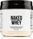 NAKED Whey 1Lb - Doar 1 Ingredient, Grass Pudră de proteine Fed Whey, Nedenaturat, Fără Gmos, Nu Soy, Gluten Gratuit, Stimulat de creștere, Îmbunătăți recuperarea - 15 Serviri