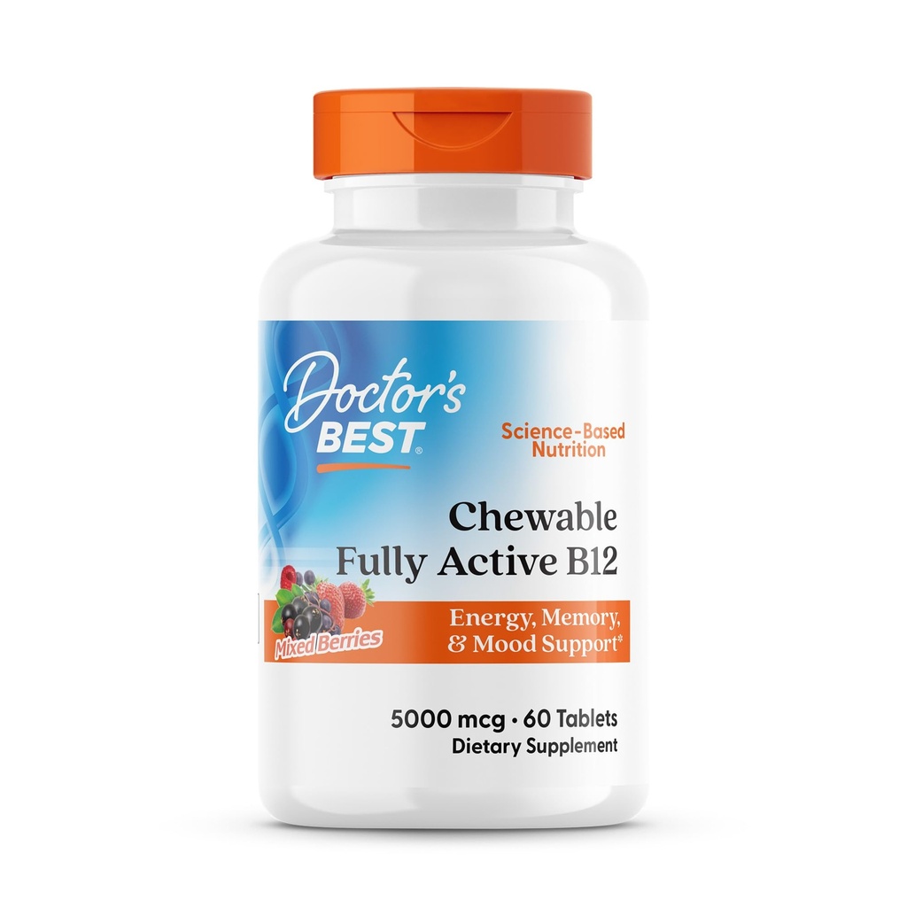 Cel mai bun metil B12, metilcobalamină activă, energie, memorie, suport non-GMO, gluten gratuit, soia gratuit, Vegan 60 comprimate
