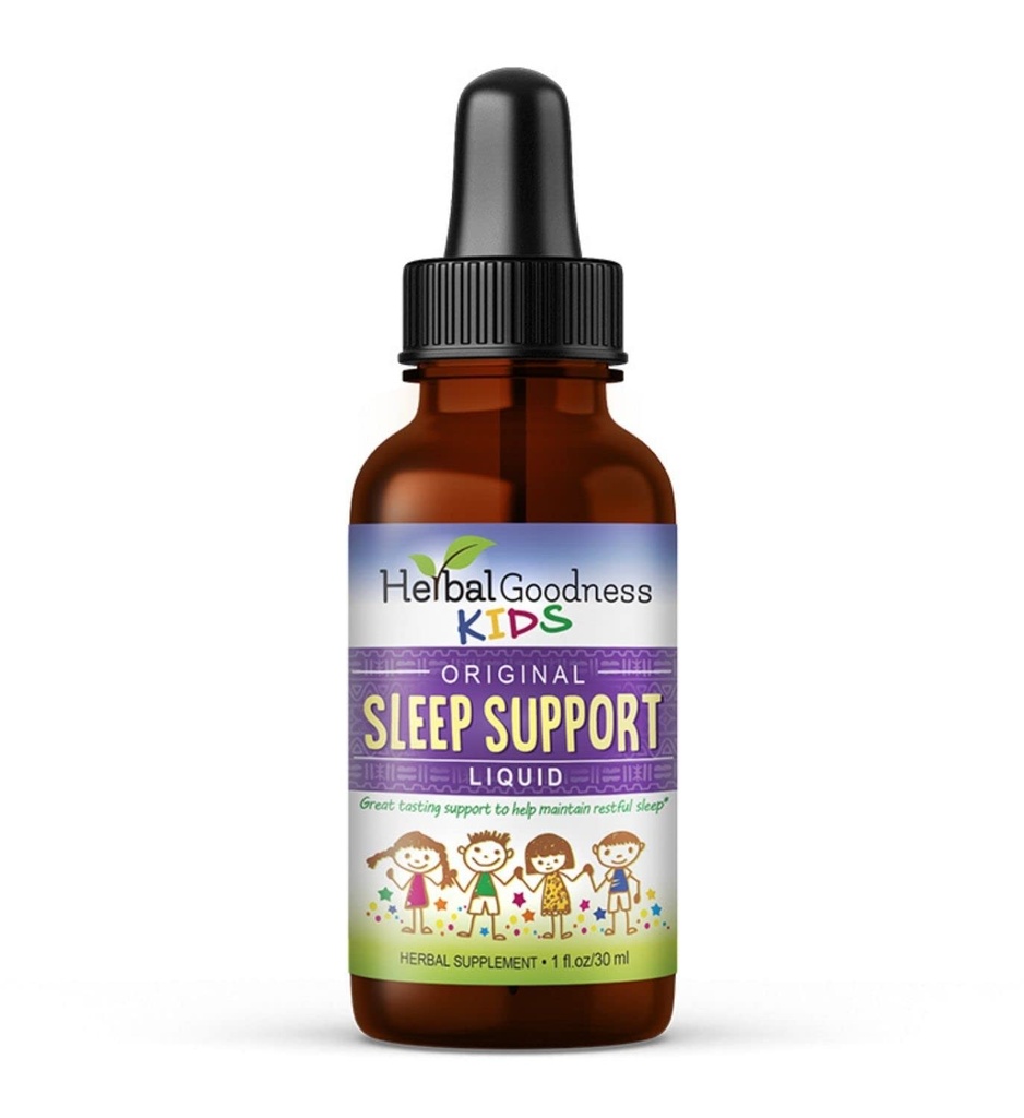 Copii Sleep Support Extract lichid - plante naturale pentru copii Pe bază de plante Herbal Sleep Aid, cu musetel, Guava Leaf - 1 oz Extract lichid - Herbal Goodness (1 unitate)