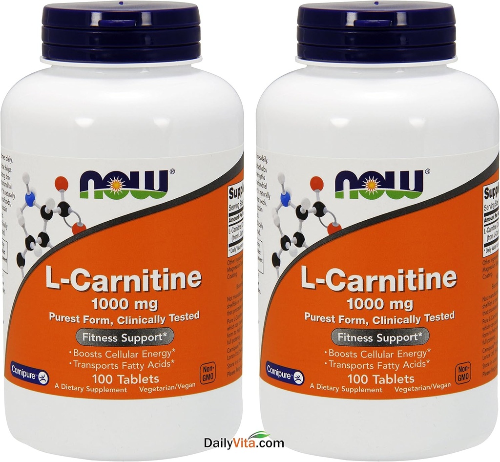 ACUM alimente L- Carnitina tartrat 1000 mg, 100 comprimate (Pachet de 2)