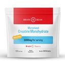 Brain Bean 500mg Micronizat Creatin monohidrat pulbere ajută la stimularea energiei pentru sanatatea creierului - non-GMO, Gluten-liber Creatin pulbere sprijină sănătatea musculară (Made in USA)