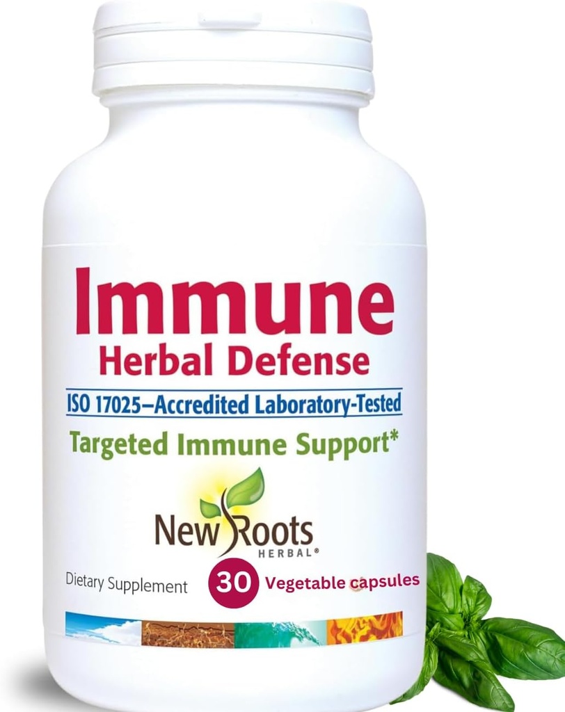 Immune Herbal Defense Supliment (200mg) cu Reishi Mushroom, Astragalus Andrographis, Multi Herbal Extract cu Elderberry, Echinacea (30 Capsule)