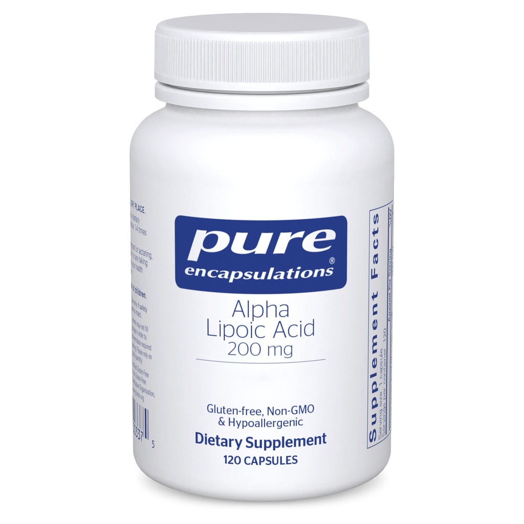 Pure Encapsulations Alpha Lipoic Acid 200 mg - 200 mg ALA - Liver & Antioxidant Support* - for Nerve Health & Carb Metabolism - Vegan & Non- GMO Supplement - 120 capsule