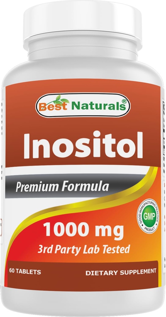 Cele mai bune naturale Inositol 1000 mg 60 comprimate