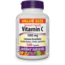 Webber Naturals Vitamina C Ascorbat de calciu 1000 mg · Stomac prietenos, 120 capsule