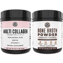 Stânga de coastă performanţă Ciocolata Broth Bone şi Multi Colagen pulbere pentru comun, par, piele, şi Nails suport