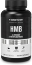 Fabrica Jacked Essentials Capsule HMB - Suplimente HMB pentru cresterea musculara lean, prevenirea dezamagirii musculare in timpul Calorie-Deficite, & Consolidarea recuperare musculare - 120 Capsule vegetale
