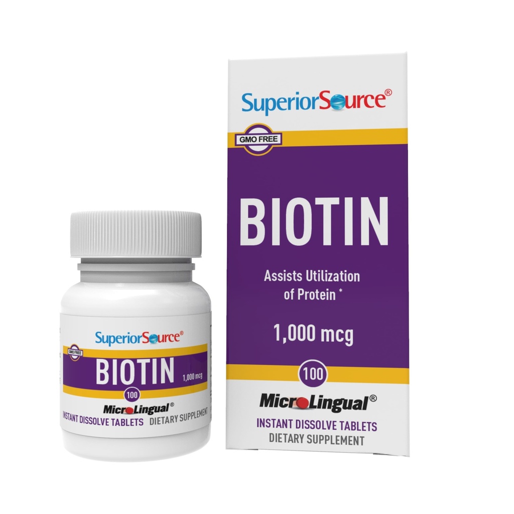 Sursa superioară Biotin 1000 mcg. Sub tongue rapid dizolva comprimate microlinguale, 100 Conte, sprijină părul sănătos, piele, și creșterea unghiilor, ajută la susținerea metabolismului energetic, non-GMO