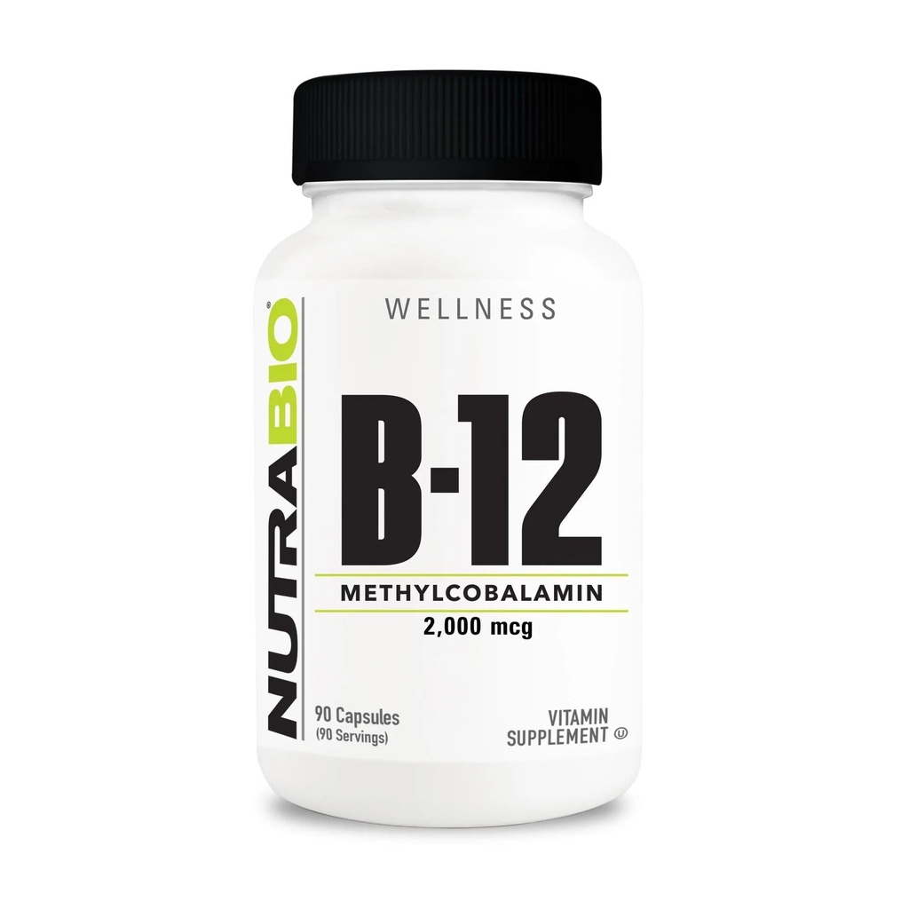 NutraBio metil B-12 Suplimentul de vitamine, 2000mcg 