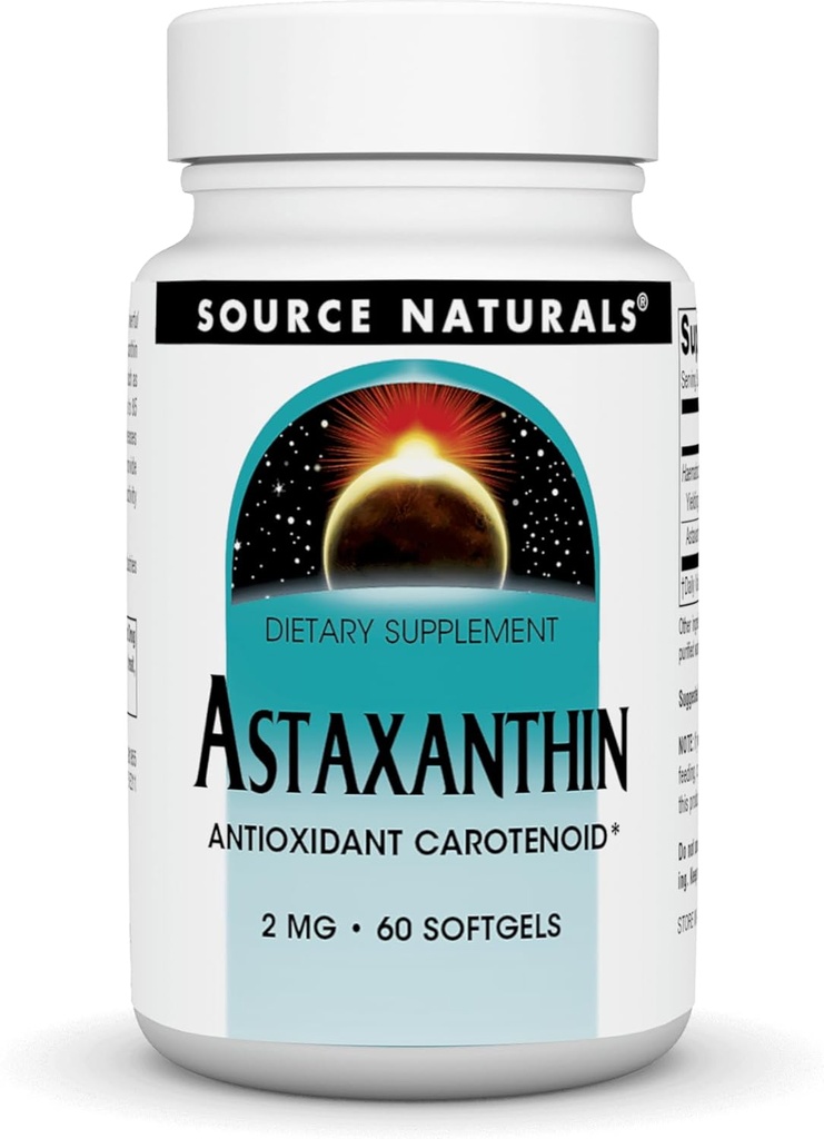 SURSE NATURALS Astexanthin 2 Mg Soft Gel, 60 Count