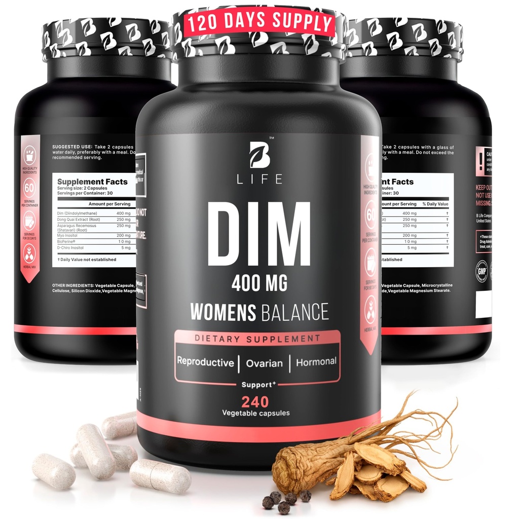 DIM Supliment 400 mg cu Myo & D-Chiro Inositol, Dong Quai - PCO Suplimente 