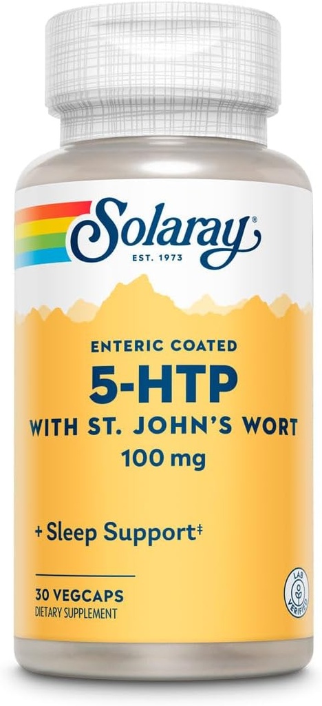 SOLARAY 5- HTP Plus sunătoare - 30 capsule enterice - 100 mg - 30 Servings