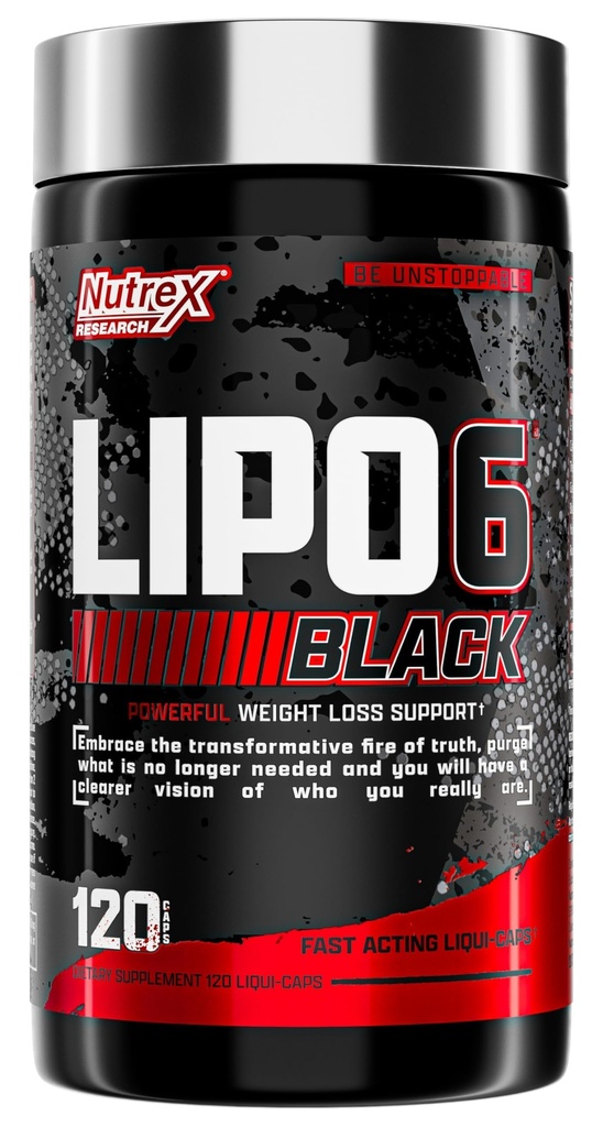 Nutrex Lipo-6 Black Max Putere Fat Burner - energie acţională rapidă, pierdere în greutate Dieta pastile 