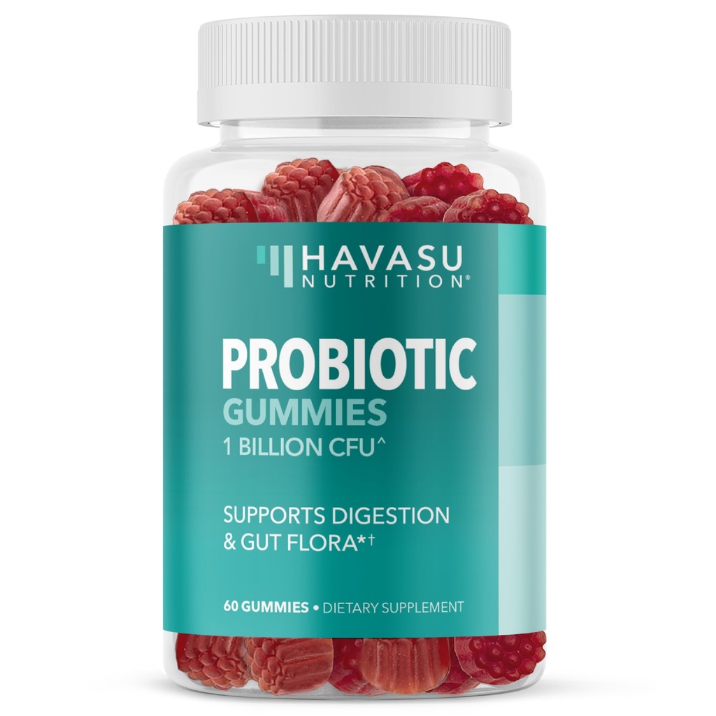 Gume probiotice pentru suport digestiv și sănătate Gut - 1 miliard CFU Bacillus Coagulans - 60 Conte - Perioada de valabilitate Stabil, Non-GMO, Gluten-Free, și Vegetarian - 2 lună de aprovizionare, mixt aroma Berry