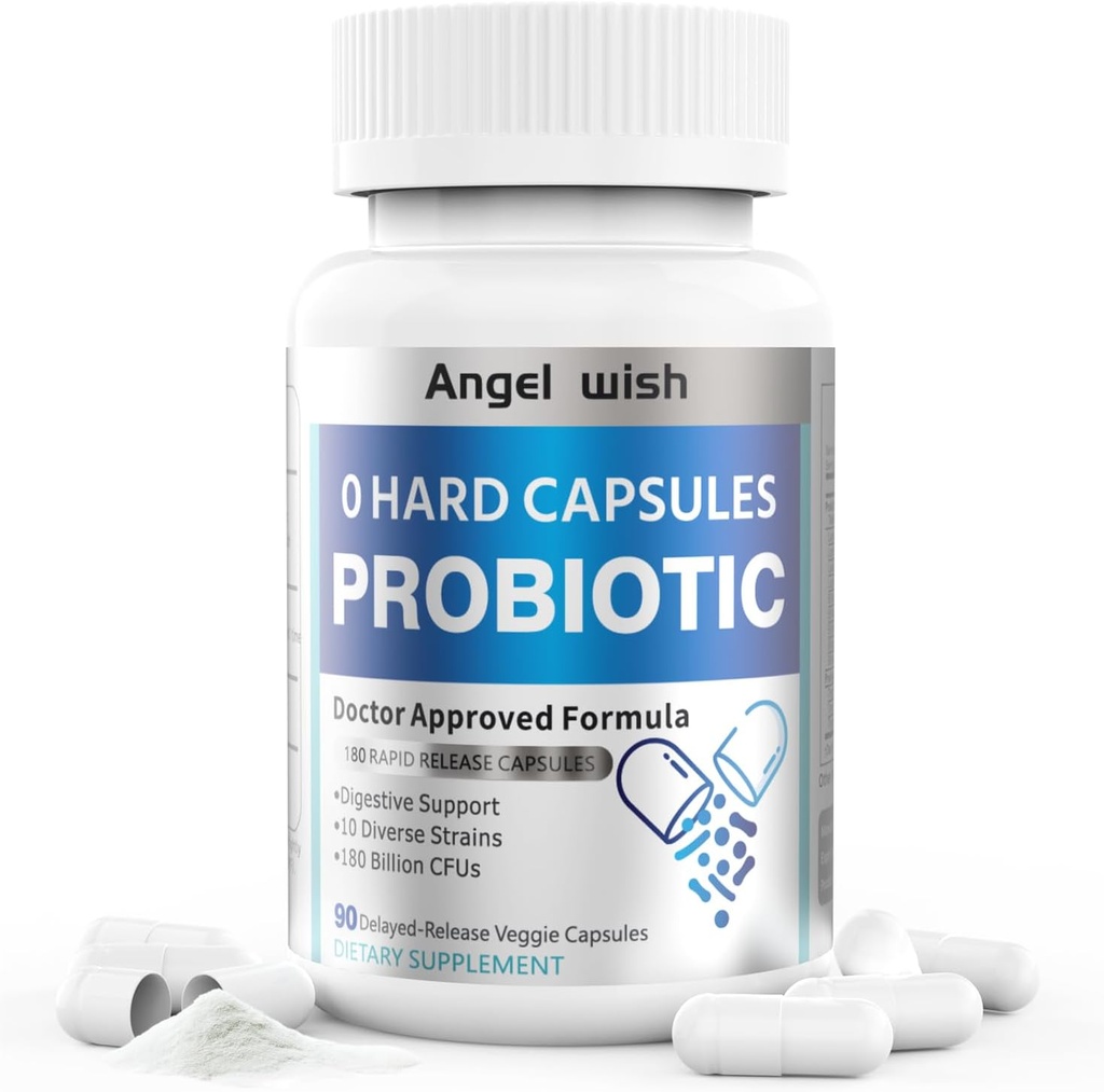 Prebiotice-Probiotice nutritive-Supplements Femei-Men 90Count - 180 Miliarde CFUs Capsule Probiotice Supliment zilnic prebiotic pentru suport de sănătate imună digestiv