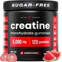NutraChamps 120 Gumele de creativitate pentru bărbați și femei - 5g Creatură fără zahăr Chemable Monohidrat Gume - Suportă Sinteza proteică, Recuperare musculară și performanță antrenament