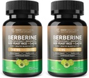 Berberine 1300mg cu extract de ceai verde, Resveratrol, Red Yeast Rice & CoQ10 